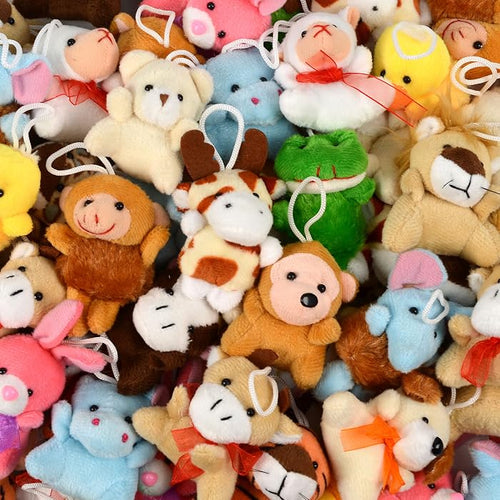 Blind-box plush keychains 3-pack