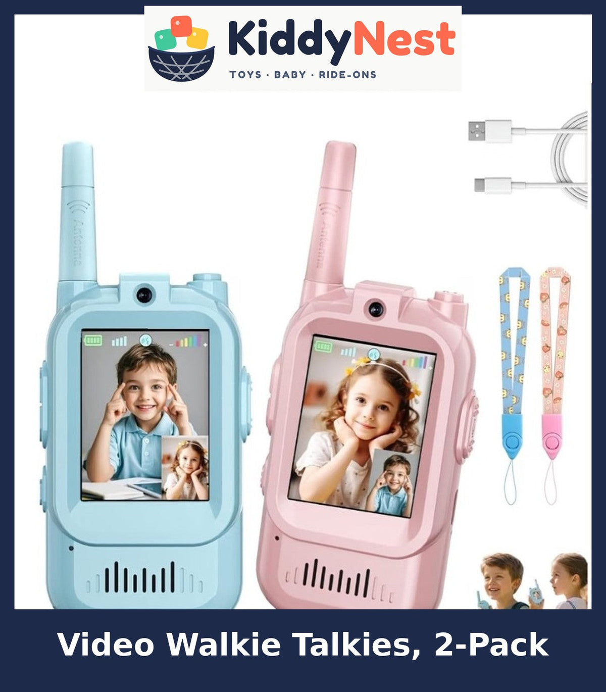 Video Walkie Talkies for Kids 2-Pack - KiddyNest